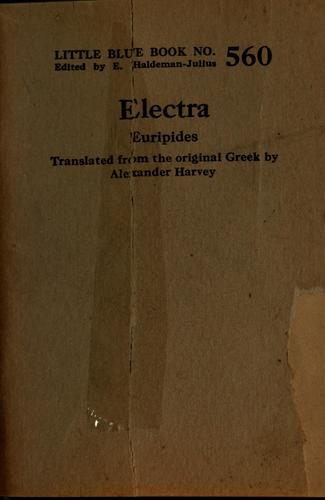 Euripides: Electra (1924, Haldeman-Julius Co.)