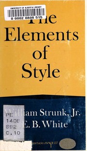William Strunk: The Elements of Style (Paperback, 1968, Macmillan)