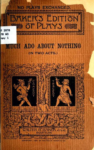 William Shakespeare: Shakespeare's Much ado about nothing (1894, W. H. Baker & co.)