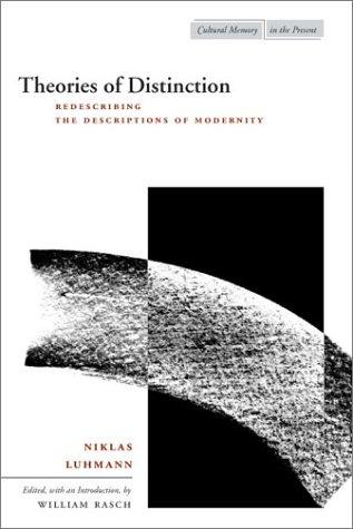 Niklas Luhmann: Theories of Distinction (Paperback, 2002, Stanford University Press)