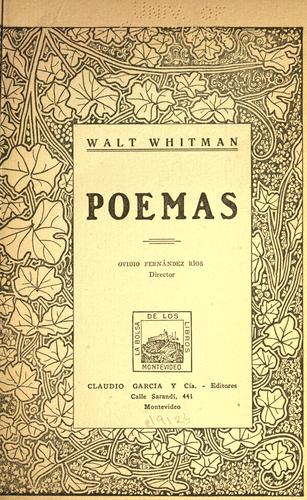 Walt Whitman: Poemas (1912, Claudio Garcia)