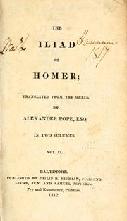 Homer: The Iliad of Homer (1812, Philip H. Nicklin)