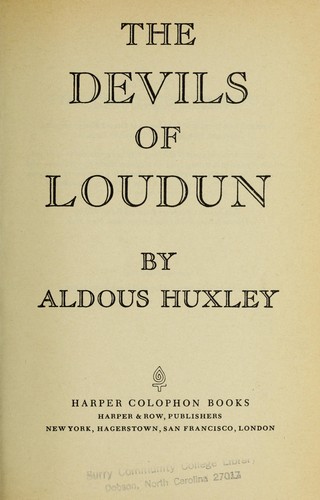 Aldous Huxley: Devils of Loudun (Paperback, 1979, Harpercollins)