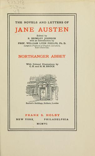 Jane Austen: Northanger Abbey (1906, Frank S. Holby)