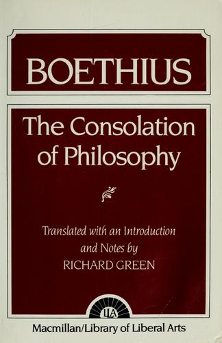 Boethius: The consolation of philosophy (1962, Macmillan)