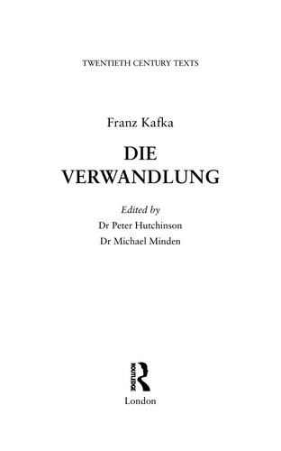 Franz Kafka: Die Verwandlung (EBook, German language, 1993, Routledge)