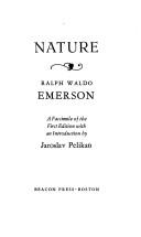 Ralph Waldo Emerson: Nature (1985, Beacon Press)