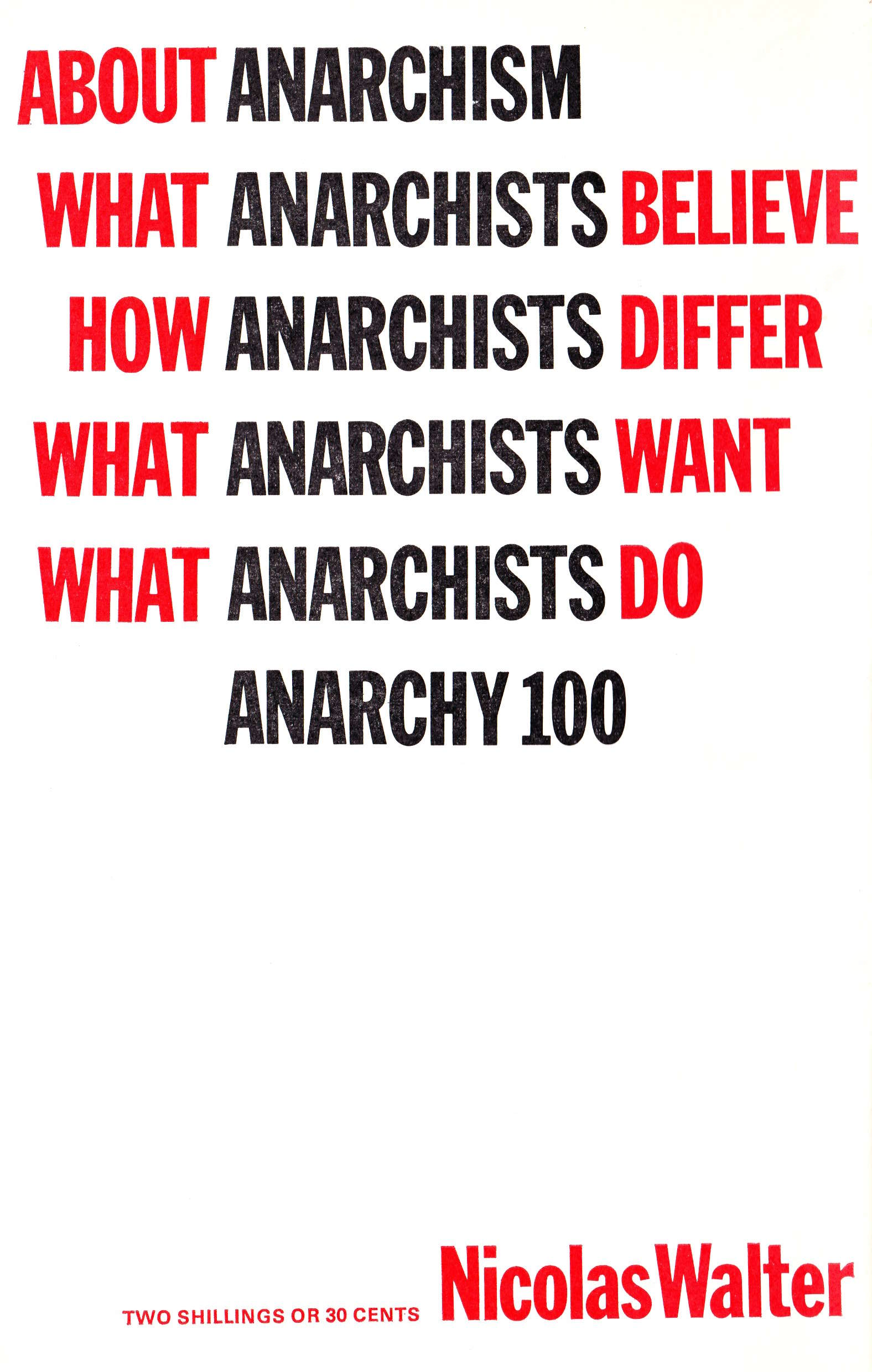 Nicolas Walter: About Anarchism