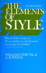 William Strunk: The Elements of Style (Hardcover, 1975, Macmillan Company)