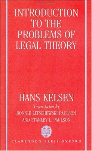 Hans Kelsen: Introduction to the problems of legal theory (1992, Clarendon Press, Oxford University Press)