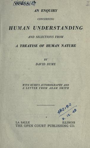 David Hume: An enquiry concerning human understanding (1907, Open Court Pub. Co.)