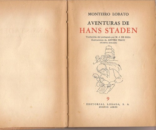 Monteiro Lobato: Aventuras de Hans Staden (Spanish language, 1953, Editorial Americalee)