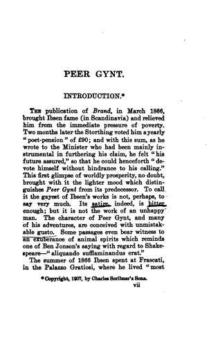 Henrik Ibsen: Peer Gynt (1980, University of Minnesota Press)