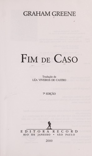 Graham Greene: Fim de caso (Portuguese language, 2000, Record)