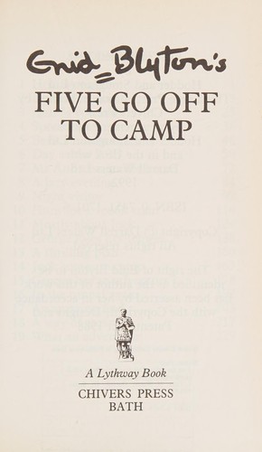 Enid Blyton: Five Go Off to Camp (Hardcover, 1992, Chivers North America)