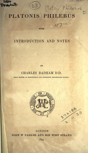 Plato: Philebus (1855, J.W. Parker)