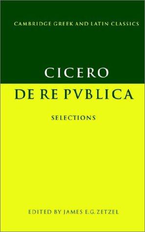 Cicero: De re publica (Latin language, 1995, Cambridge University Press)