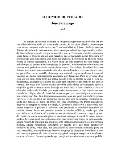 José Saramago: O homem duplicado (Portuguese language, 2002, Caminho)