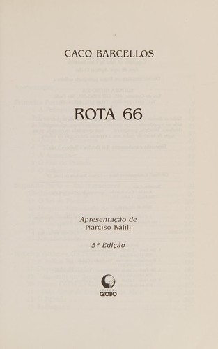 Rota 66 (Portuguese language, 1992, Editora Globo)