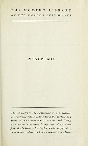 Joseph Conrad: Nostromo (Project Gutenberg)