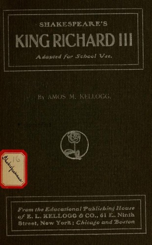 William Shakespeare: Shakespeare's King Richard III (1901, E. L. Kellogg & co.)