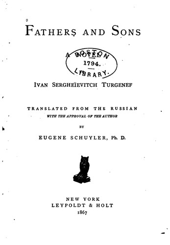 Ivan Sergeevich Turgenev: Fathers and sons (1867, Leypoldt & Holt)