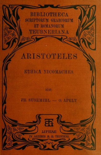 Αριστοτέλης: Aristotelis Ethica Nicomachea (Ancient Greek language, 1903, In aedibus B.G. Teubneri)