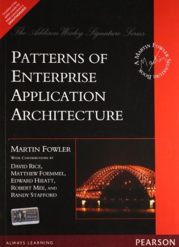 Martin Fowler: Patterns of Enterprise Application Architecture (Paperback, 2012, Pearsonn, Pearson)