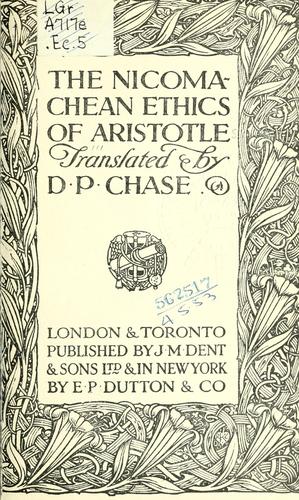 Αριστοτέλης, Aristotle;  And Critical Notes  Analysis  Translator  J.E.C. Welldon, C. D. C. Reeve, Terence Irwin: The Nicomachean ethics. (1915, Dent)