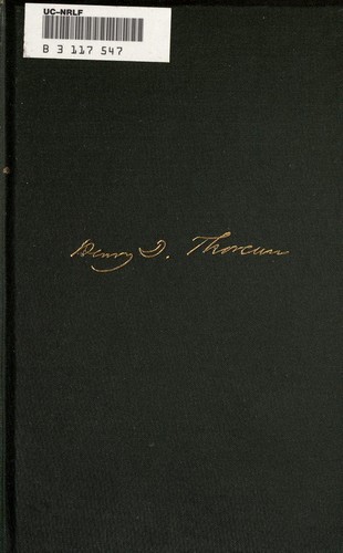 Henry David Thoreau: A week on the Concord and Merrimack rivers (EBook, 1867, Houghton, Mifflin)