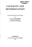 G. E. M. Anscombe: Causality anddetermination (1971, Cambridge University Press)