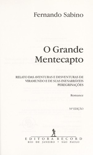 Fernando Tavares Sabino: O grande mentecapto (Portuguese language, 1996, Editora Record)