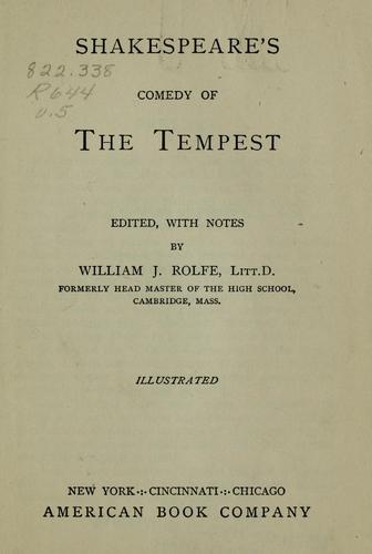 William Shakespeare: Shakespeare's Comedy of The Tempest (1904, American Book Company)