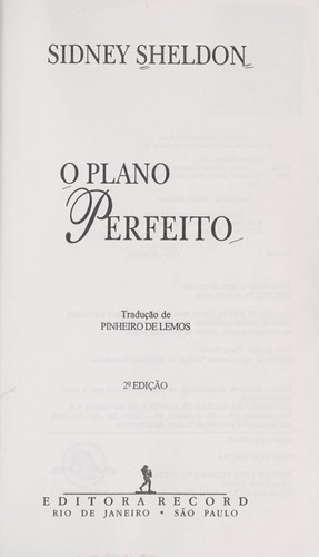 Sidney Sheldon: O plano perfeito (Portuguese language, 1998, Record)